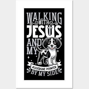 Jesus and dog - Auvergne Pointer Posters and Art